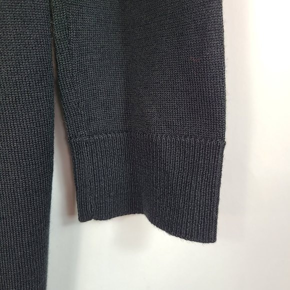 Ann Taylor LOFT Black Tunic Sweater - Deep V-Neck, Long Sleeve, Size 2 - Picture 5 of 12